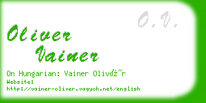 oliver vainer business card